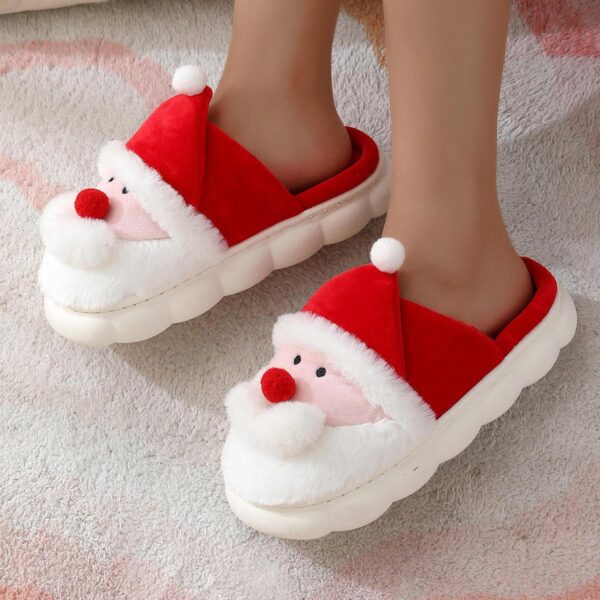 women's christmas stock for slippers cute fuzzy reindeer indoor cozy shoes cushioning quick shipping home bedroom slipper